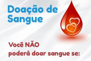 Voc no poder doar sangue se